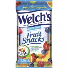 Welch's Mixed Fruit Snacks - Gluten-free, Preservative-free, Trans Fat Free - Strawberry, White Grape Raspberry, Orange, White Grape Peach, Concord Grape - 2.25 oz - 48 / Carton