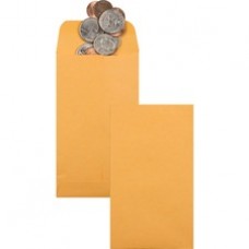 Quality Park Kraft Coin Envelopes - Coin - #5-1/2 - 5 1/2" Width x 3 1/8" Length - 28 lb - Gummed - Kraft - 500 / Box - Brown Kraft