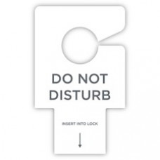 RDI Electric Lock Do-Not-Disturb Sign - 100 / Carton - Do Not Disturb Print/Message - 2.8