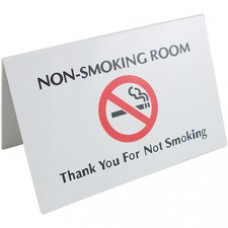 RDI No Smoking Sign - 100 / Carton - NO SMOKING Print/Message - Easy Readability - White