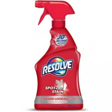 Resolve Stain Remover Cleaner - Spray - 22 fl oz (0.7 quart) - Fresh Scent - 12 / Carton - Light Yellow