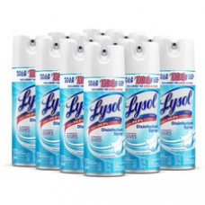 Lysol Disinfectant Spray - Spray - Crisp Linen Scent - 12 / Carton - Clear