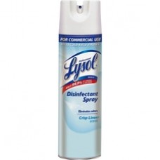 Professional Lysol Linen Disinfectant Spray - Aerosol - 0.15 gal (19 fl oz) - Crisp Linen Scent - 1 Each - Clear
