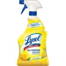 Lysol Lemon All Purpose Cleaner - Spray - 0.25 gal (32 fl oz) - Lemon Breeze Scent - 1 Each - Yellow