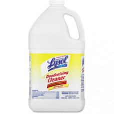 Lysol Disinfectant Deodorizing Cleaner - Liquid - 1 gal (128 fl oz) - Lemon Scent - 4 / Carton - Yellow