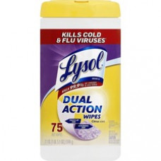 Lysol Dual Action Wipes - Wipe - Citrus Scent - 7