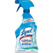 Lysol® with Hydrogen Peroxide Bathroom Cleaner - Cool Spring Breeze - 22 oz. - Liquid - 0.17 gal (22 fl oz) - Fresh Clean, Spring Breeze Scent - 12 / Carton - Blue, White