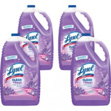 Lysol Clean/Fresh Lavender Cleaner - Liquid - 144 fl oz (4.5 quart) - Clean & Fresh Lavender Orchid Scent - 4 / Carton - Purple