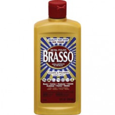 Brasso Metal Polish - Liquid - 8 fl oz (0.3 quart) - Bottle - 8 / Carton - Tan