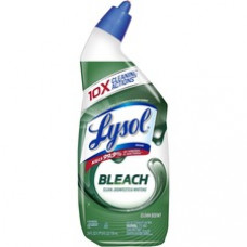 Lysol Bleach Toilet Bowl Cleaner - 24 fl oz (0.8 quart) - Bottle - 9 / Carton - Blue