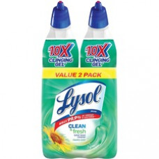Lysol Clean/Fresh Toilet Cleaner - Ready-To-Use Gel - 24 fl oz (0.8 quart) - Country Scent - 2 / Pack - Blue, White