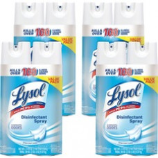 Lysol Linen Disinfectant Spray - Ready-To-Use Spray - 19 fl oz (0.6 quart) - Crisp Linen Scent - 8 / Carton - Clear
