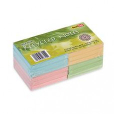 Redi-Tag Self-Stick Recycled Notes - 300 x Green, 300 x Pink, 300 x Yellow, 300 x Blue - 3