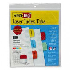 Redi-Tag Laser Printable Index Tabs - 100 Blank Tab(s) - 1.25