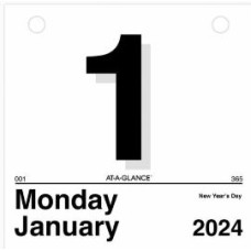 At-A-Glance "Today Is" Daily Wall Calendar Refill - Julian Dates - Daily - 1 Year - January 2024- December 2024- 1 Day Single Page Layout - 6" x 6" Sheet Size - White - Paper - 1 Each