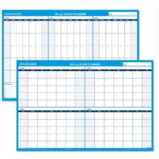 At-A-Glance 90/120-Day Erasable Wall Planner - 36" x 24" Sheet Size - Blue - Erasable, Laminated - 1 Each