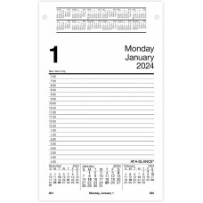 At-A-Glance Daily Pad-Style Desk Calendar Refill - Julian Dates - Daily - 1 Year - January 2024 - December 2024 - 7:00 AM to 4:30 PM - Half-hourly - 1 Day Single Page Layout - 5