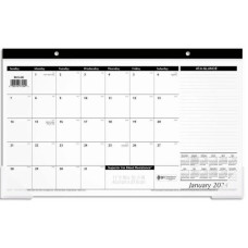 At-A-Glance Compact Monthly Desk Pad - Julian Dates - Monthly - 1 Year - January 2024 - December 2024 - 1 Month Single Page Layout - 17 3/4 x 10 7/8" Sheet Size - 1.50" x 1.50" Block - 