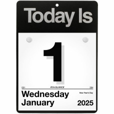 At-A-Glance "Today Is"Wall Calendar - Small - Julian Dates - Daily - 12 Month - January 2026 to December 2026 - 1 Day Single Page Layout - 6" x 6" Sheet Size - White Sheet - White - Poly, Paper - Eyelet, Unruled Daily Block - 1 Each