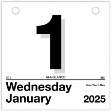 At-A-Glance "Today Is"Wall Calendar Refill - Julian Dates - Daily - 1 Year - January 2026 to December 2026 - 1 Day Single Page Layout - 6" x 6" Sheet Size - White - Paper - 1 Each
