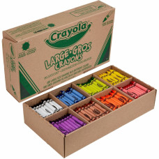 Crayola 8-Color Classpack Crayons - 4" Length - 0.4" Diameter - Red, Blue, Yellow, Orange, Green, Purple, Brown, Black, Violet - 400 / Box