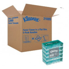 Kleenex Facial Tissue - 2 Ply - White - Absorbent, Soft - For Face, Office - 100 Quantity Per Box - 30 / Carton