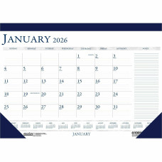 House of Doolittle Blue/Gray Print Monthly Desk Pad Julian Dates - Monthly - 12 Month - January 2026 to December 2026 - 1 Month Single Page Layout - 22" x 17" Sheet Size - 2.37" x 1.87" Block - Desk Pad - Blue - Paper - 1 Each