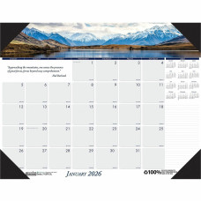 House of Doolittle EarthScapes Mountains Desk Pad Julian Dates - Monthly - 12 Month - January 2026 to December 2026 - 1 Month Single Page Layout - 22" x 17" Sheet Size - 2.25" x 2.50" Block - Desk Pad - White - 1 Each