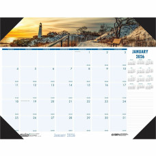 House of Doolittle EarthScapes Coastlines Desk Pad Julian Dates - Monthly - 1 Year - January 2026 to December 2026 - 1 Month Single Page Layout - 22" x 17" Sheet Size - 2.38" x 2.13" Block - Desk- 1 Each
