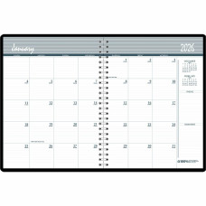 House of Doolittle Wirebound Monthly Planner Monthly - Black Cover - 1 Each