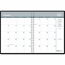 House of Doolittle Calendar Planner 2 Year Black Hard Cover 8-1/2 x 11 Inches Julian Dates - 24 Month - January 2026 to December 2027 - 1 Blue Sheet - Wire Bound - Silver - Leatherette - Black Cover - 8.5" Height x 11" Width - Time Zone - 1 Each