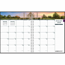 House of Doolittle Earthscapes Gardens Weekly Monthly Planner - Julian Dates - Weekly, Monthly - 1 Year - January 2026 - December 2026 - 8:00 AM to 5:00 PM - Hourly - 7" x 10" Sheet Size - Wire Bound - Paper - Black - Non-refillable - 1 Each