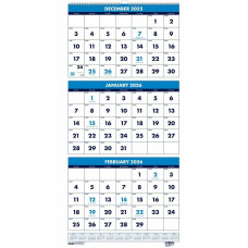 House of Doolittle Three-month Vertical Wall Calendar - Monthly - 14 Month - December 2025  - January 2027- 3 Month Single Page Layout - 12 1/4" x 27" Sheet 