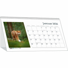 House of Doolittle Wildlife Photo Desk Top Tent Calendars - Julian Dates - Monthly, Daily - 12 Month - January 2026 - December 2026 - 1 Month Double Page Layout - Wire Bound - Desktop - Paper - 4.5