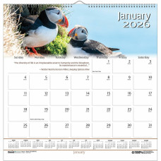 House of Doolittle Earthscapes Wildlife Wall Calendars - Julian Dates - Monthly - 1 Year - January 2026 - December 2026 - 1 Month Single Page Layout - 12" x 12" Sheet Size - 1.63" x 1.63" Block - 