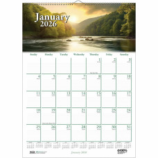 House of Doolittle Earthscapes Scenic Wall Calendars Julian Dates - Monthly - 1 Year - January 2026 to December 2026 - 1 Month Single Page Layout - 12" x 16 1/2" Sheet Size - 2" x 1.63" Block -  - 1 Each