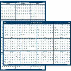 House of Doolittle Recycled Laminated Reversible Planner - Professional - Julian Dates - Monthly - 12 Month - January 2026 - December 2026 - 24" x 37" Blue/Gray Sheet - 1.25" x 1.63" , 1.38" Block - Laminated - 1 Each