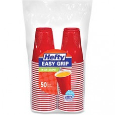 Pactiv Reynolds Easy Grip Disposable Party Cups - 9 fl oz - 50 / Pack - Red - Cold Drink, Party