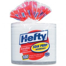 Hefty Everyday Soak Proof 7" Plates - 6 / Pack - 8.88" Diameter Plate - Foam - Disposable - White - 600 Piece(s) / Carton
