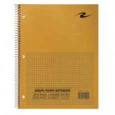 Roaring Spring Wirebound Quad Notebook - Letter - 80 Sheets - Wire Bound - 15 lb Basis Weight - 8 1/2