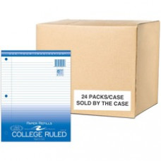 Roaring Spring College Ruled Loose Leaf Filler Paper - 150 Sheets - 300 Pages - Printed - Both Side Ruling Surface Red Margin - 3 Hole(s) - 15 lb Basis Weight - 56 g/m² Grammage - 10 1/2