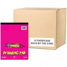 Roaring Spring Kid's Drawing Sketch Pad - 40 Sheets - 80 Pages - Plain - Glued/Tapebound - 20 lb Basis Weight - 75 g/m² Grammage - 12