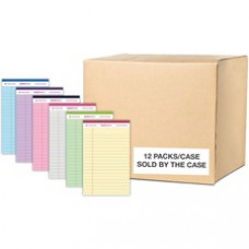 Roaring Spring Enviroshades Jr. Legal Pad - 50 Sheets - 100 Pages - Printed - Stapled/Tapebound - Both Side Ruling Surface - Double Line Red Margin - 15 lb Basis Weight - 56 g/m² Grammage - 8