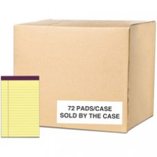 Roaring Spring Case of Junior Size Legal Pads - 50 Sheets - 100 Pages - Printed - Stapled/Tapebound - Both Side Ruling Surface - Double Line Red Margin - 15 lb Basis Weight - 56 g/m² Grammage - 8
