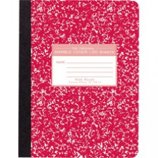 Roaring Spring Wide-ruled Composition Book - 100 Sheets - Sewn/Tapebound - Ruled Red Margin - 15 lb Basis Weight - 7 1/2