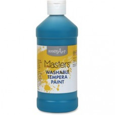 Handy Art 16 oz. Little Masters Washable Tempera Paint - 16 fl oz - 1 Each - Turquoise