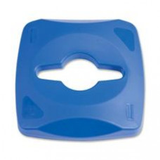 Rubbermaid Commercial Square Recycling Container Combo Lid - Square - Plastic - 1 Each - Blue