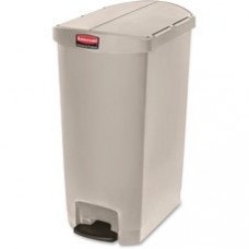 Rubbermaid Commercial Slim Jim 18G End Step Container - 18 gal Capacity - 30.8
