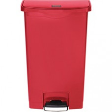 Rubbermaid Commercial Slim Jim 18-gal Step-On Container - Step-on Opening - Hinged Lid - 18 gal Capacity - Manual - Durable, Foot Pedal, Easy to Clean - 31.6