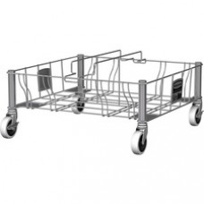 Rubbermaid Commercial Stainless Steel Double Dolly - 200 lb Capacity - 4 Casters - 3
